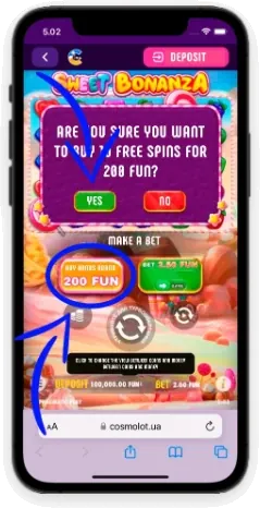 Buy free spins in Sweet Bonanza 1000