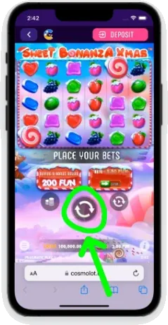 Start the game in Sweet Bonanza Xmas